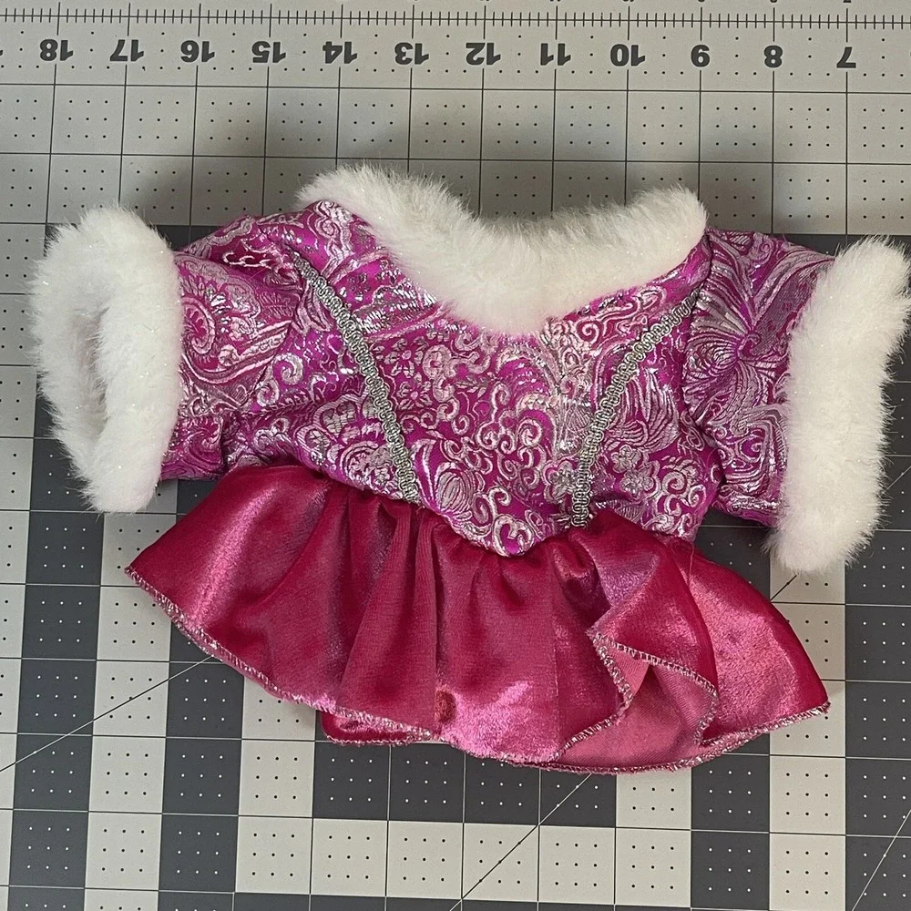 Build A Bear Pink and Blue Ice Skating Outfits With Ear Muffs Baton Lot of‎ 2